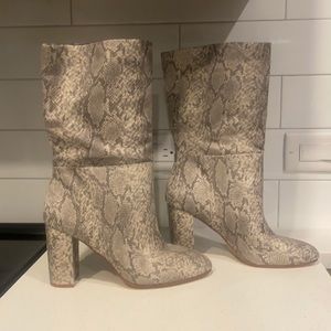 Chinese Laundry Snakeskin Booties
